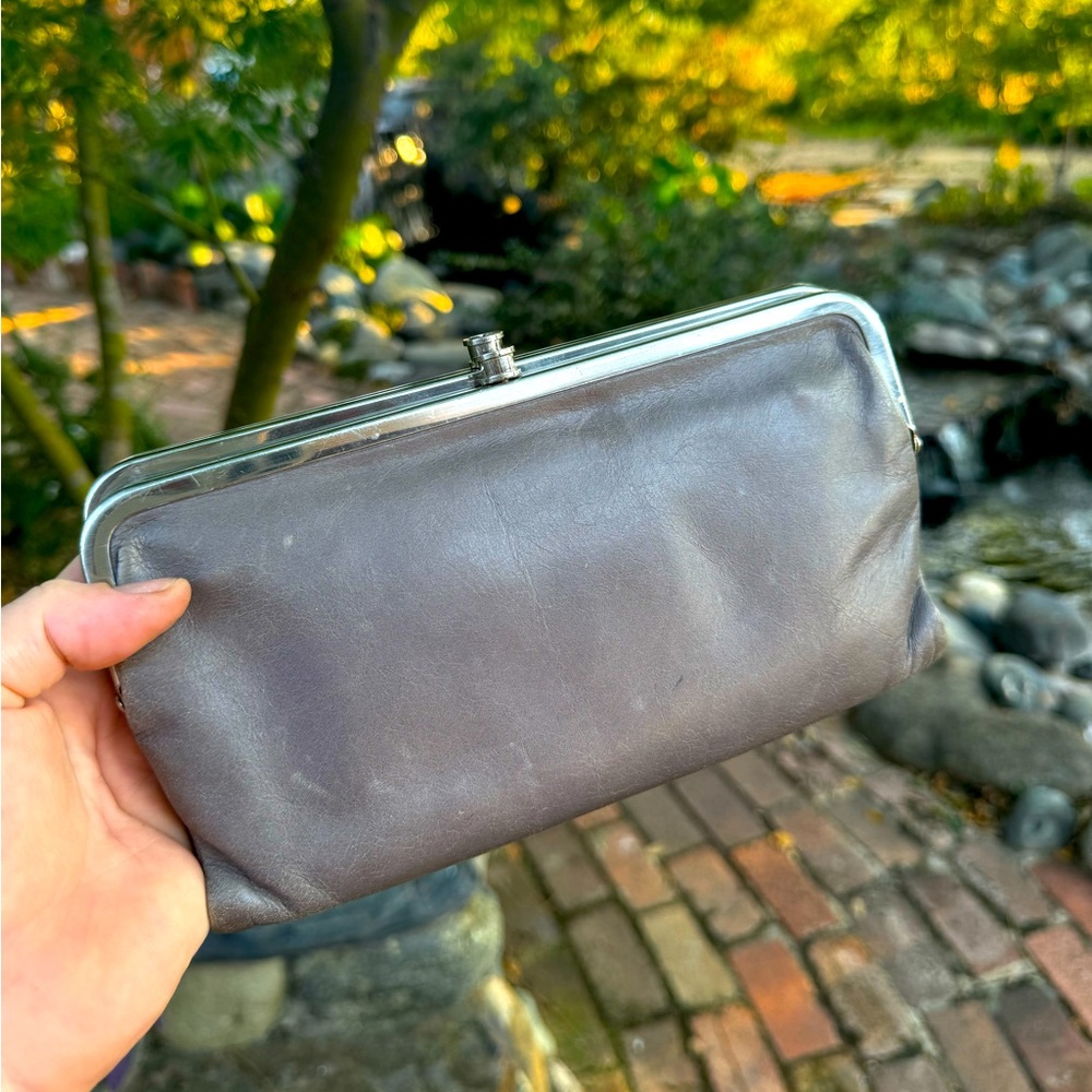 Hobo Lauren Clutch Style Wallet “Driftwood” Color - Leather